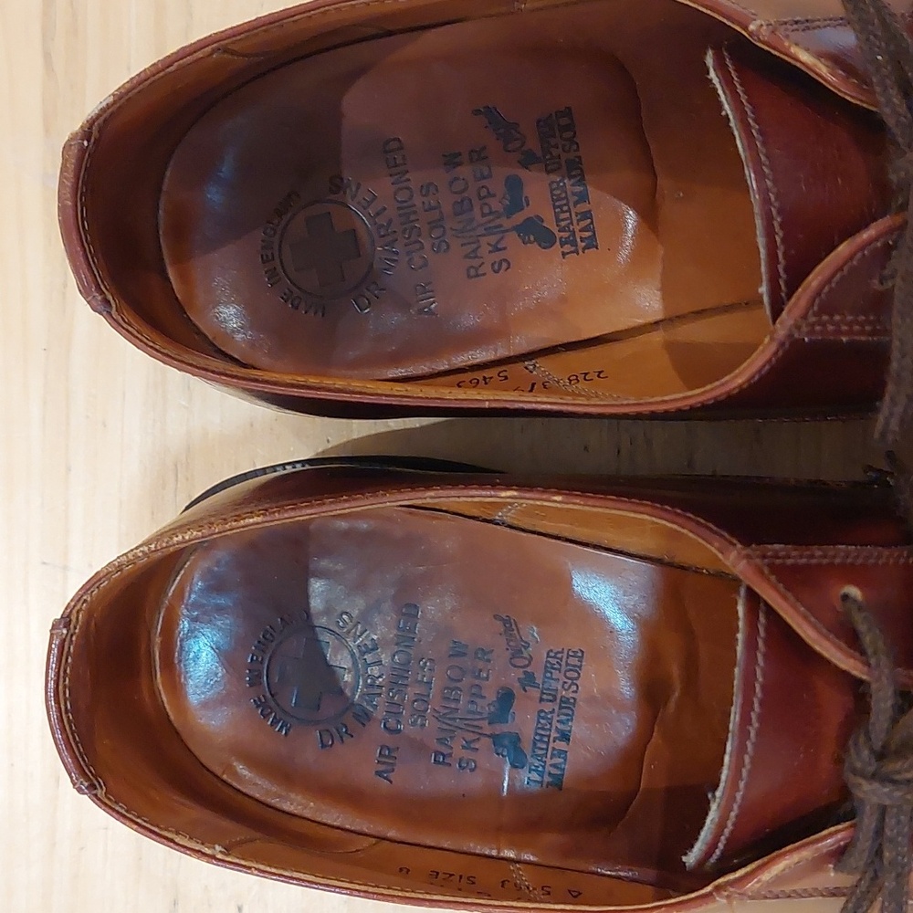 Vintage Dr. Martens. Brown Leather Oxford Shoes - Picture 10 of 14